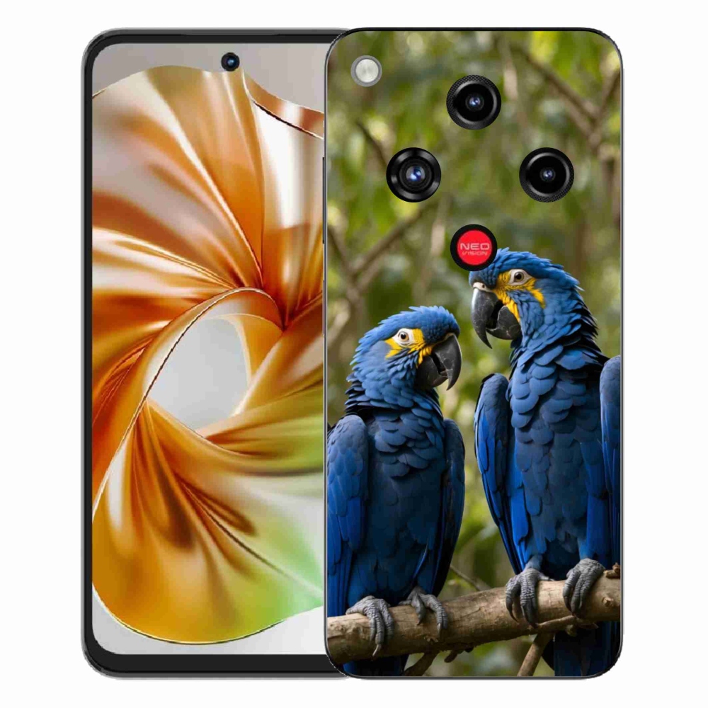 Gélový kryt mmCase na ZTE Nubia Focus 2 - papagájové duo