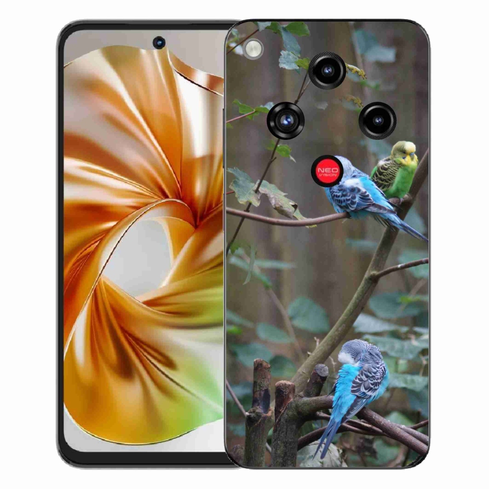 Gélový kryt mmCase na ZTE Nubia Focus 2 - papagáje na vetve