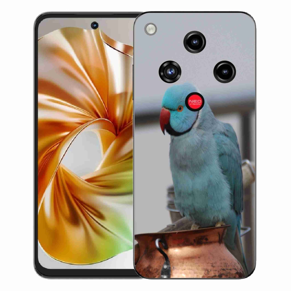 Gélový kryt mmCase na ZTE Nubia Focus 2 - papagáj Alexandr modrý