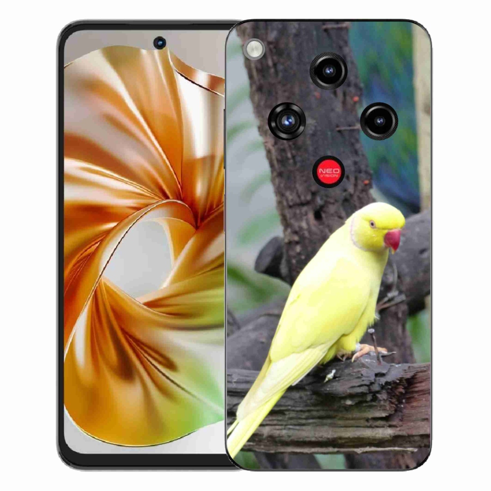 Gélový kryt mmCase na ZTE Nubia Focus 2 - papagáj alexander žltý
