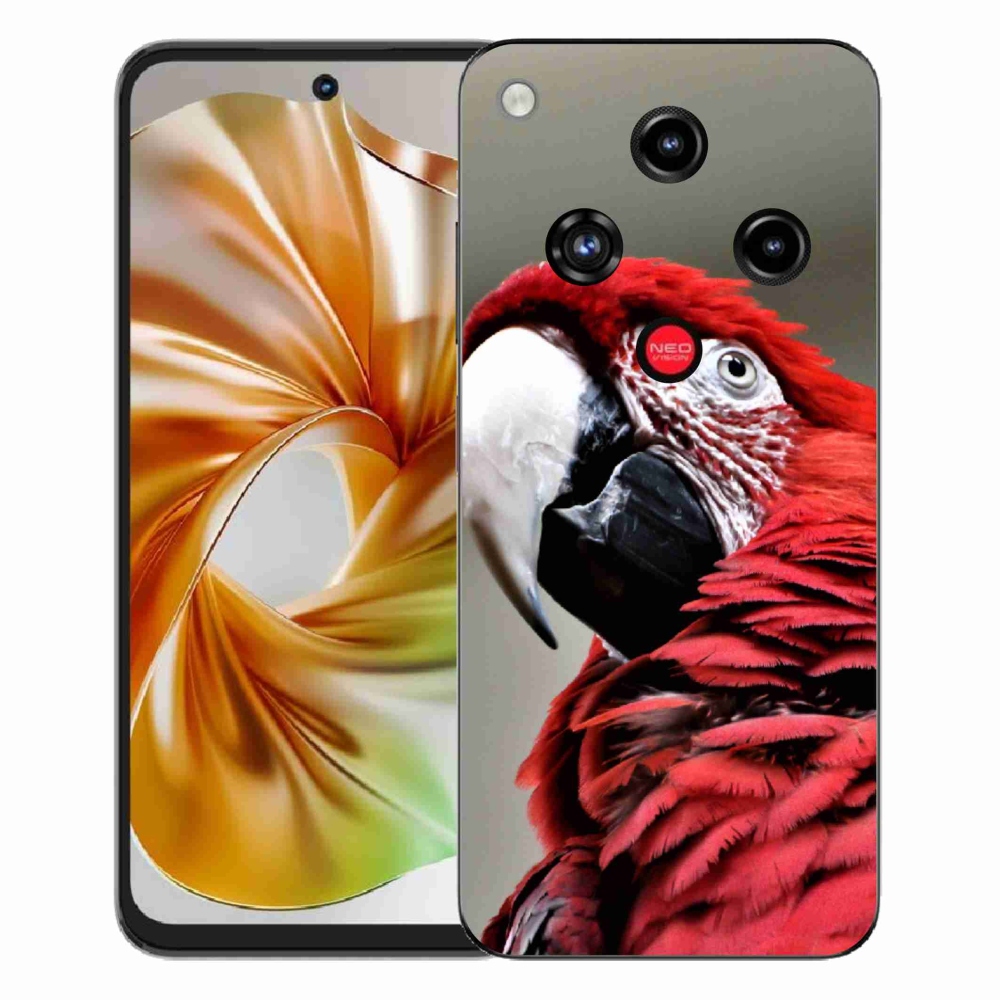 Gélový kryt mmCase na ZTE Nubia Focus 2 - papagáj ara červený