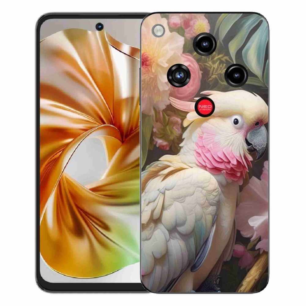 Gélový kryt mmCase na ZTE Nubia Focus 2 - papagáj kakadu ružový 2