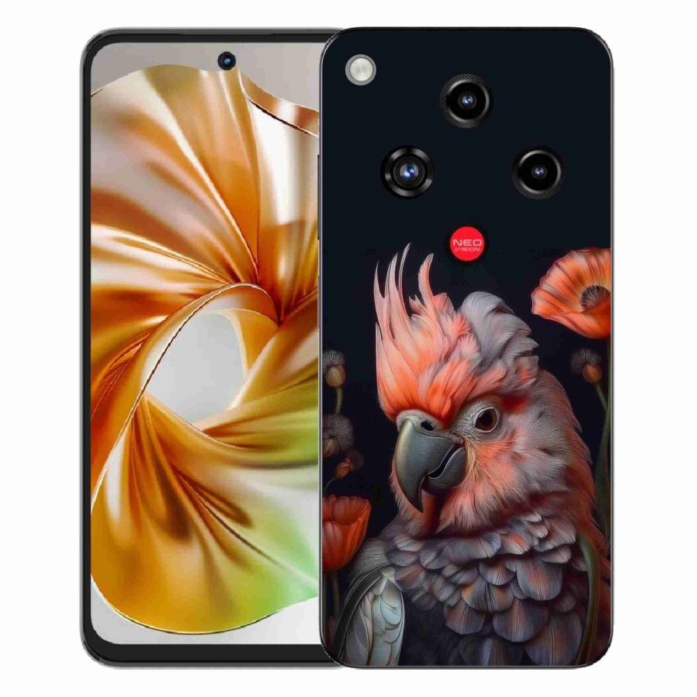 Gélový kryt mmCase na ZTE Nubia Focus 2 - papagáj kakadu vo farbách