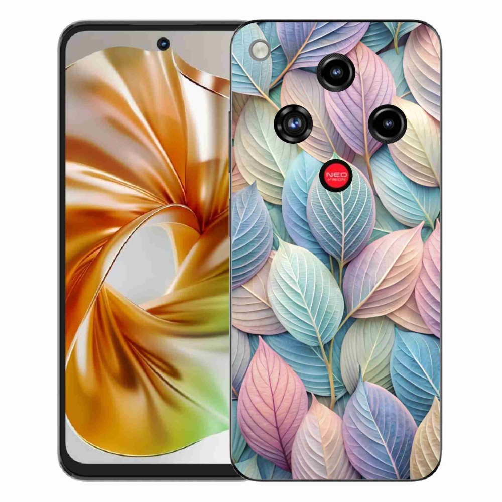 Gélový kryt mmCase na ZTE Nubia Focus 2 - pastelové listy