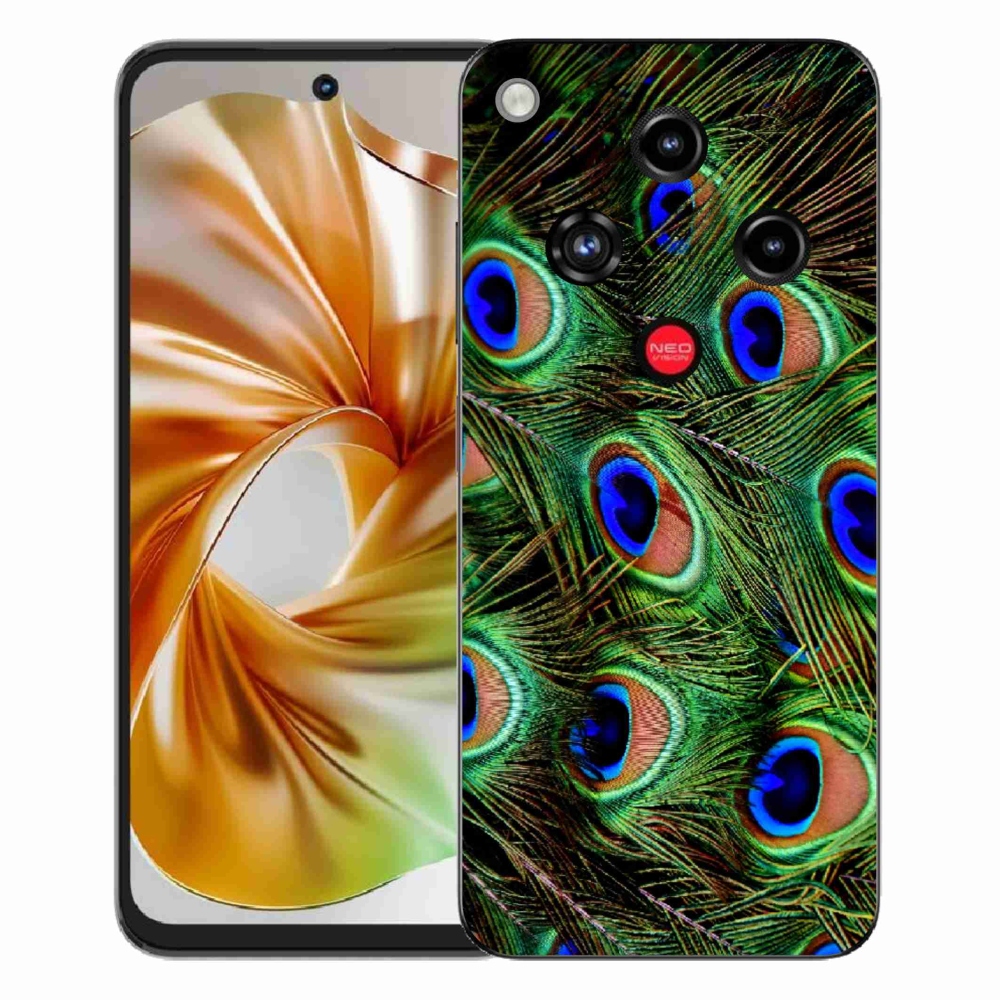 Gélový kryt mmCase na ZTE Nubia Focus 2 - pávie perie