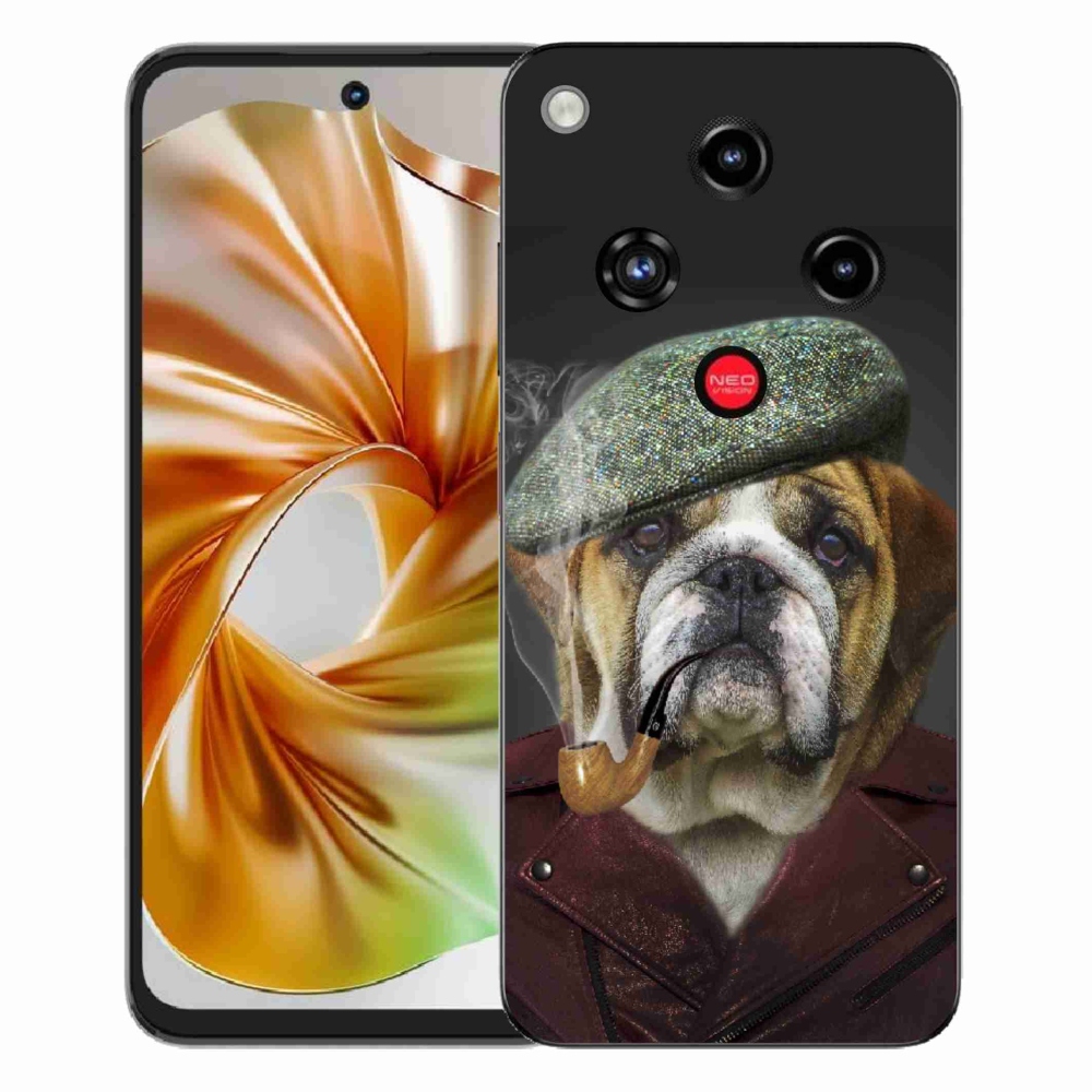Gélový kryt mmCase na ZTE Nubia Focus 2 - pes s fajkou