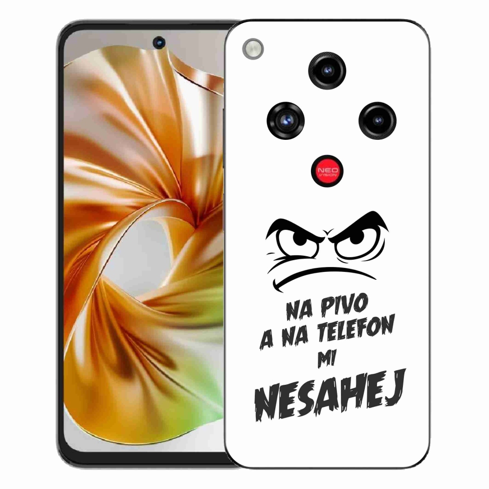 Gélový kryt mmCase na ZTE Nubia Focus 2 - pivný motív 2 biele pozadie
