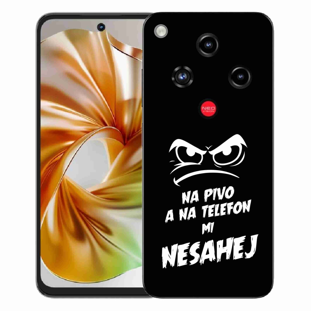 Gélový kryt mmCase na ZTE Nubia Focus 2 - pivný motív 2 čierne pozadie
