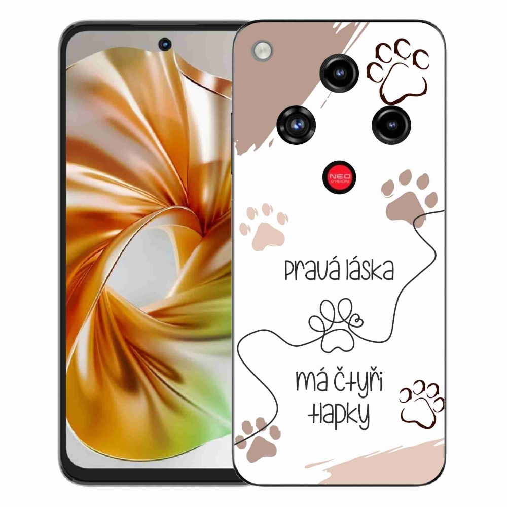 Gélový kryt mmCase na ZTE Nubia Focus 2 - psí motív 1 biele pozadie
