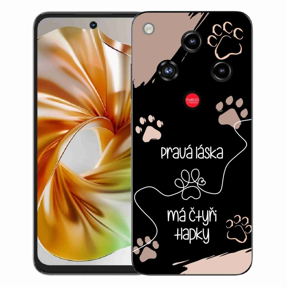 Gélový kryt mmCase na ZTE Nubia Focus 2 - psí motív 1 čierne pozadie