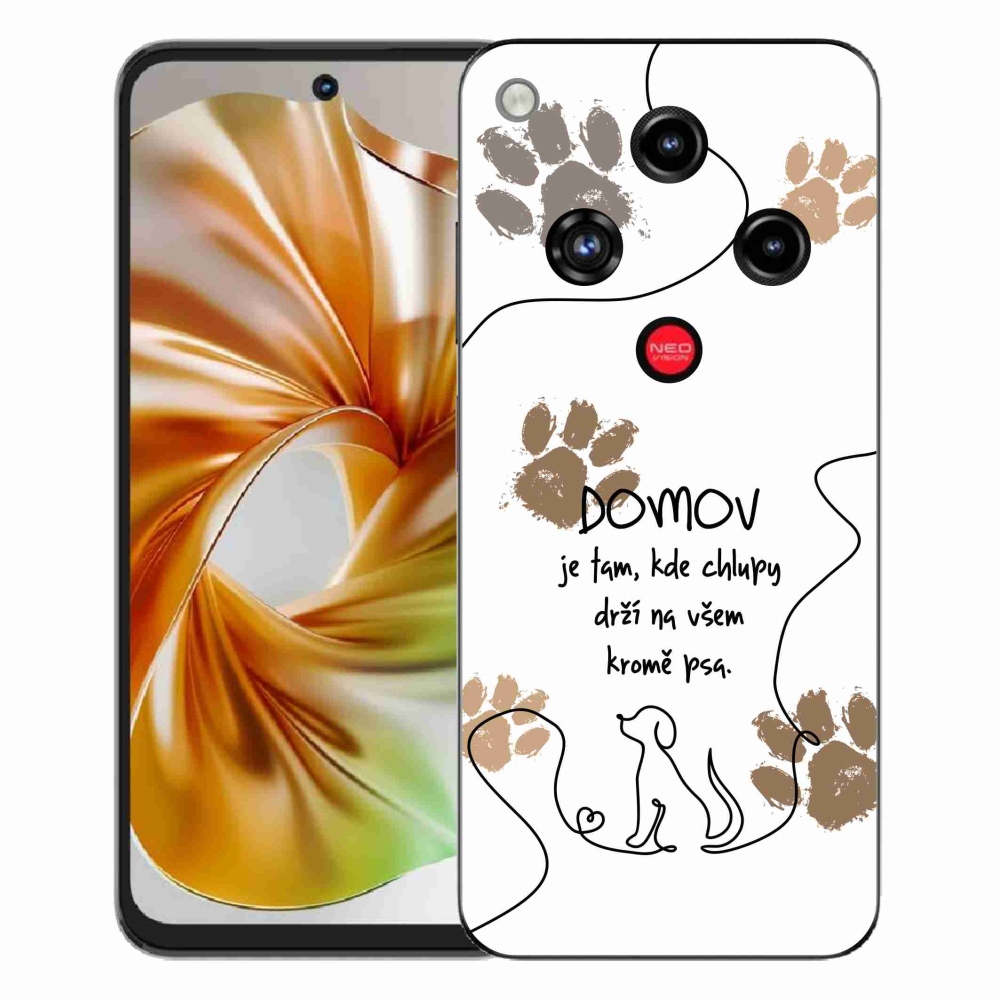 Gélový kryt mmCase na ZTE Nubia Focus 2 - psí motív biele pozadie