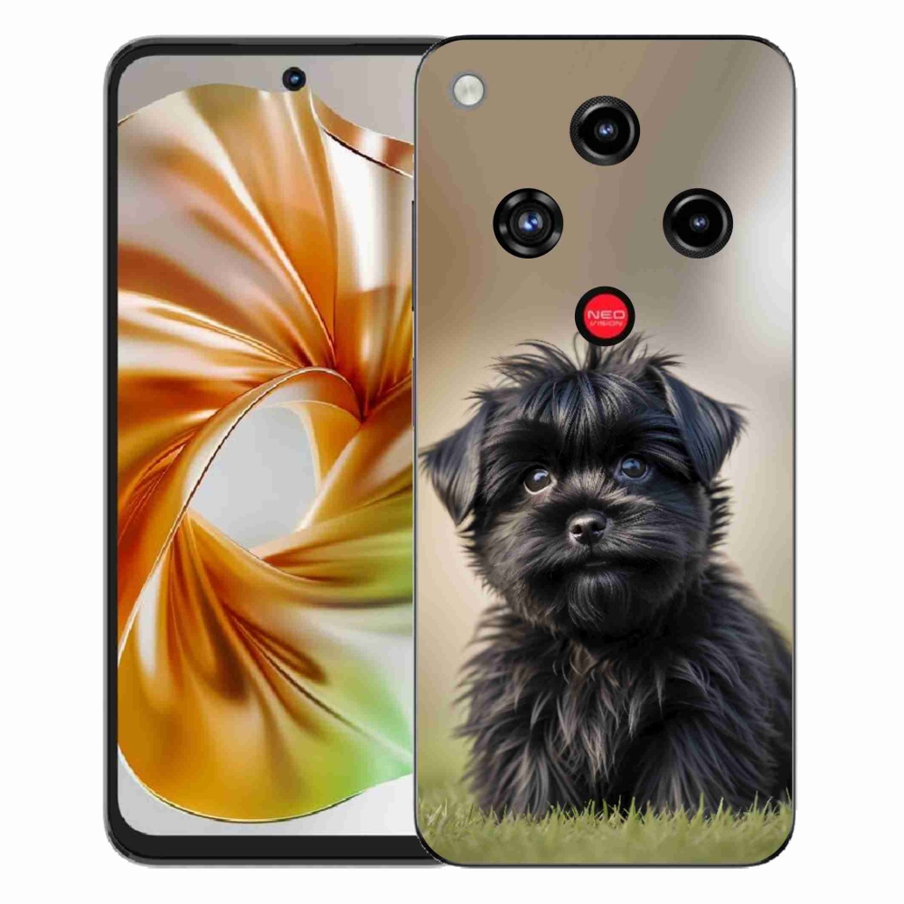 Gélový kryt mmCase na ZTE Nubia Focus 2 - roztomilý čierny psík