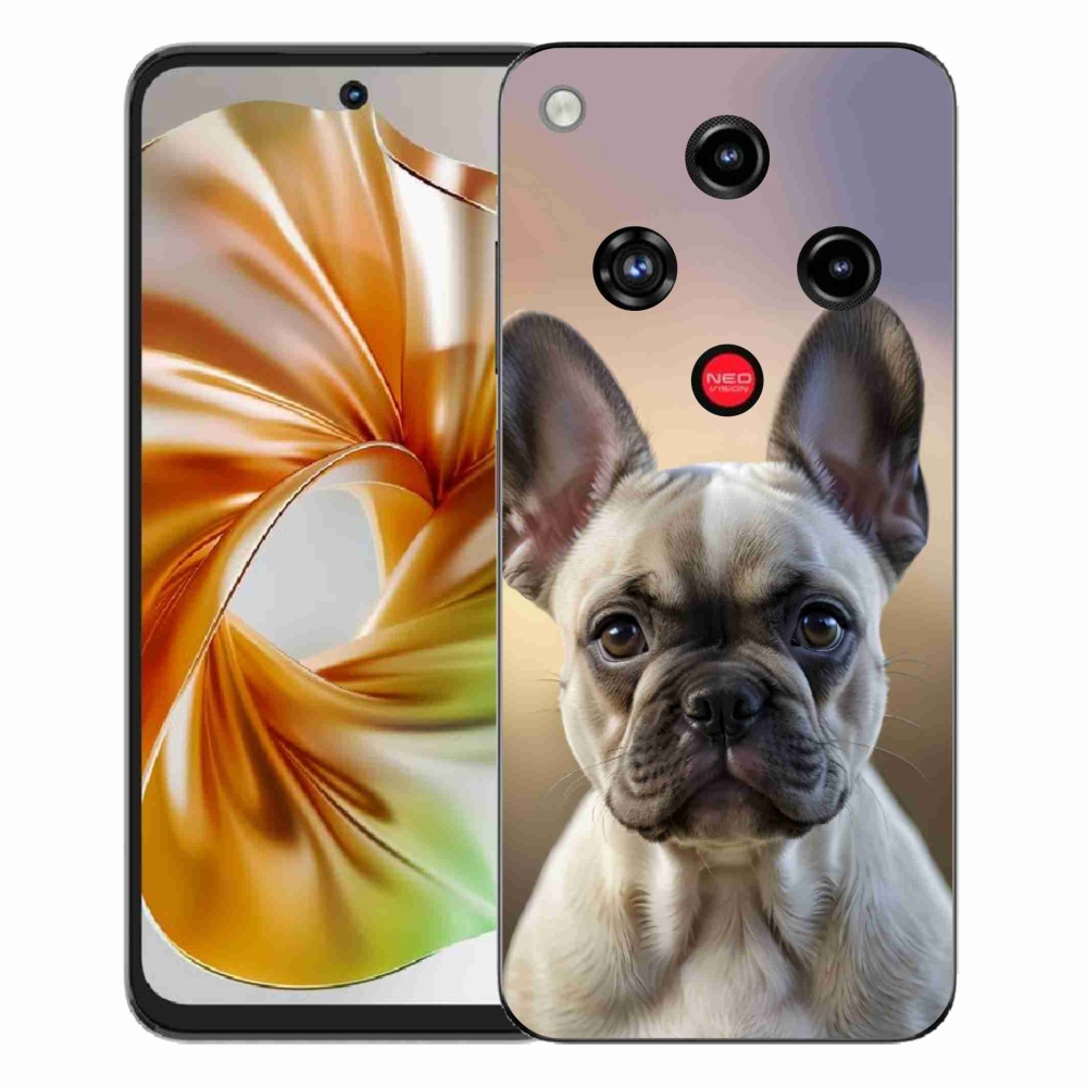 Gélový kryt mmCase na ZTE Nubia Focus 2 - roztomilý francúzsky buldoček
