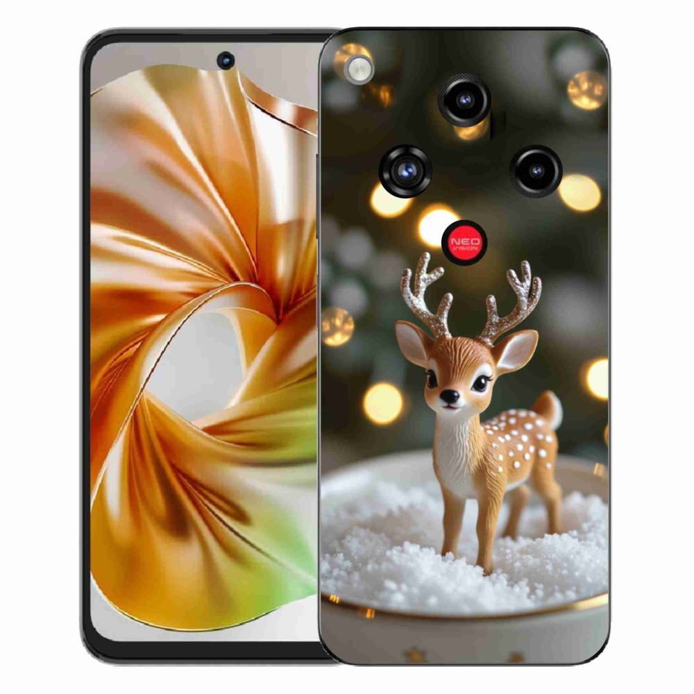 Gélový kryt mmCase na ZTE Nubia Focus 2 - roztomilý vianočný jeleň
