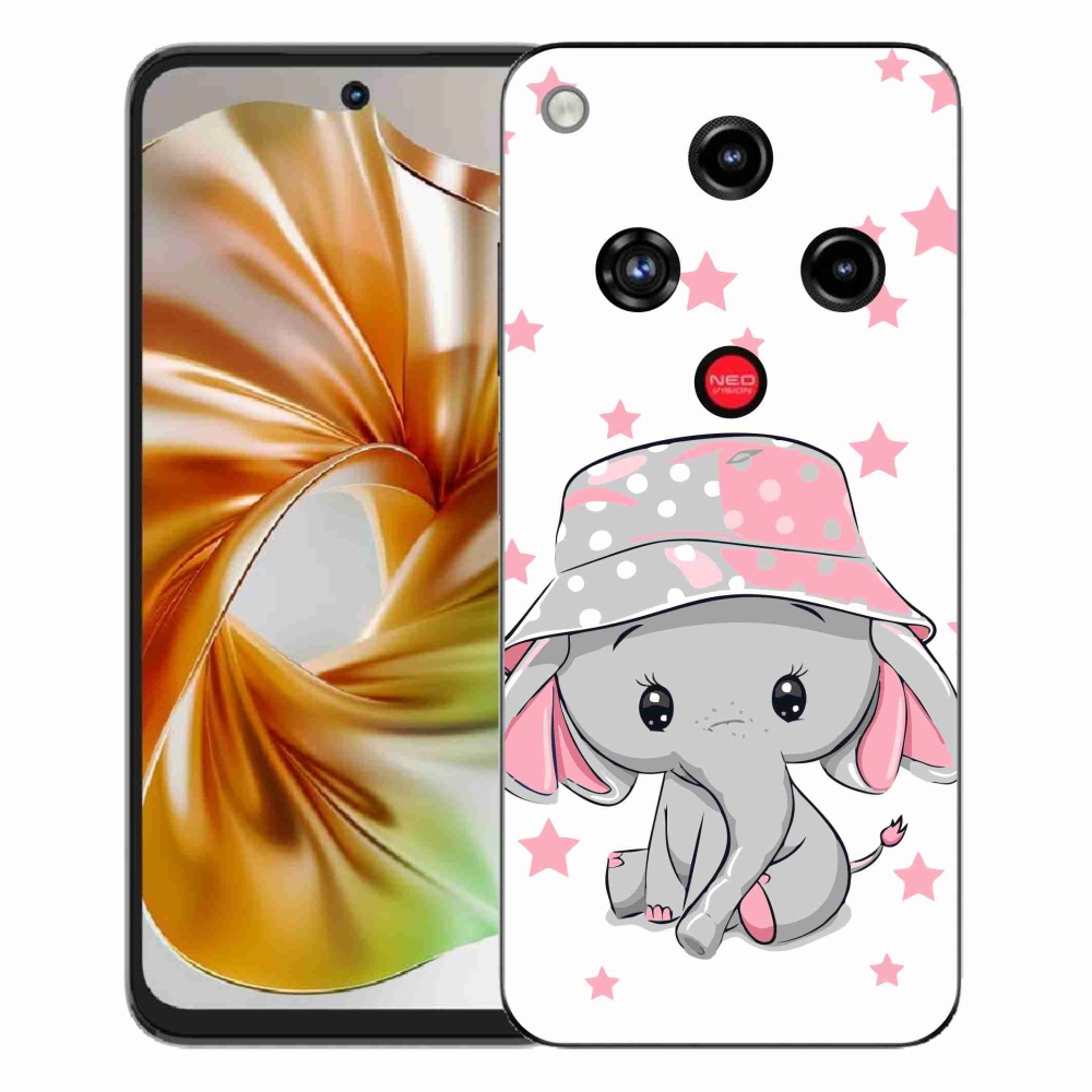Gélový kryt mmCase na ZTE Nubia Focus 2 - ružový slon