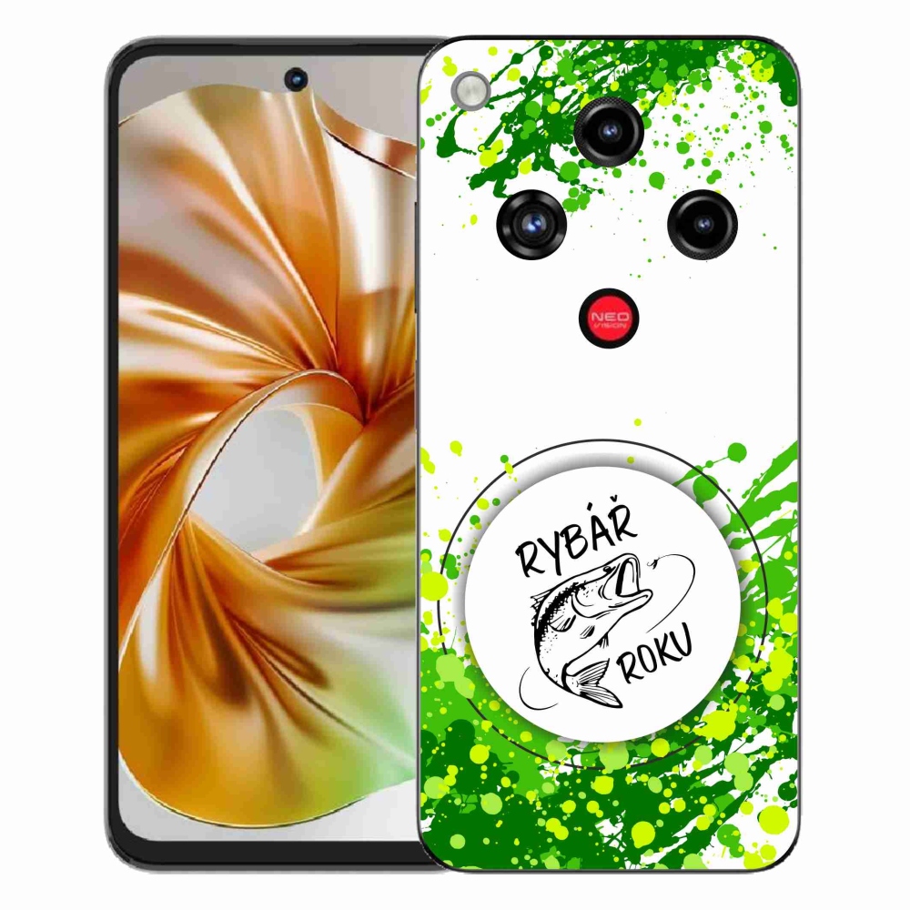 Gélový kryt mmCase na ZTE Nubia Focus 2 - rybár roku biele pozadie