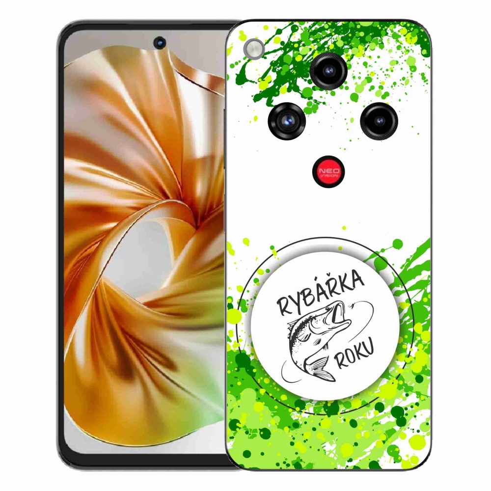 Gélový kryt mmCase na ZTE Nubia Focus 2 - rybárka roku biele pozadie