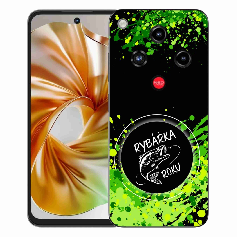Gélový kryt mmCase na ZTE Nubia Focus 2 - rybárka roku čierne pozadie