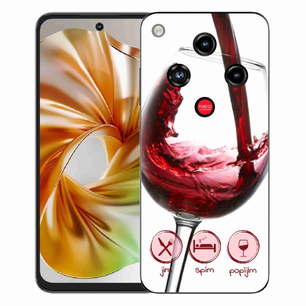 Gélový kryt mmCase na ZTE Nubia Focus 2 - pohár vína červené