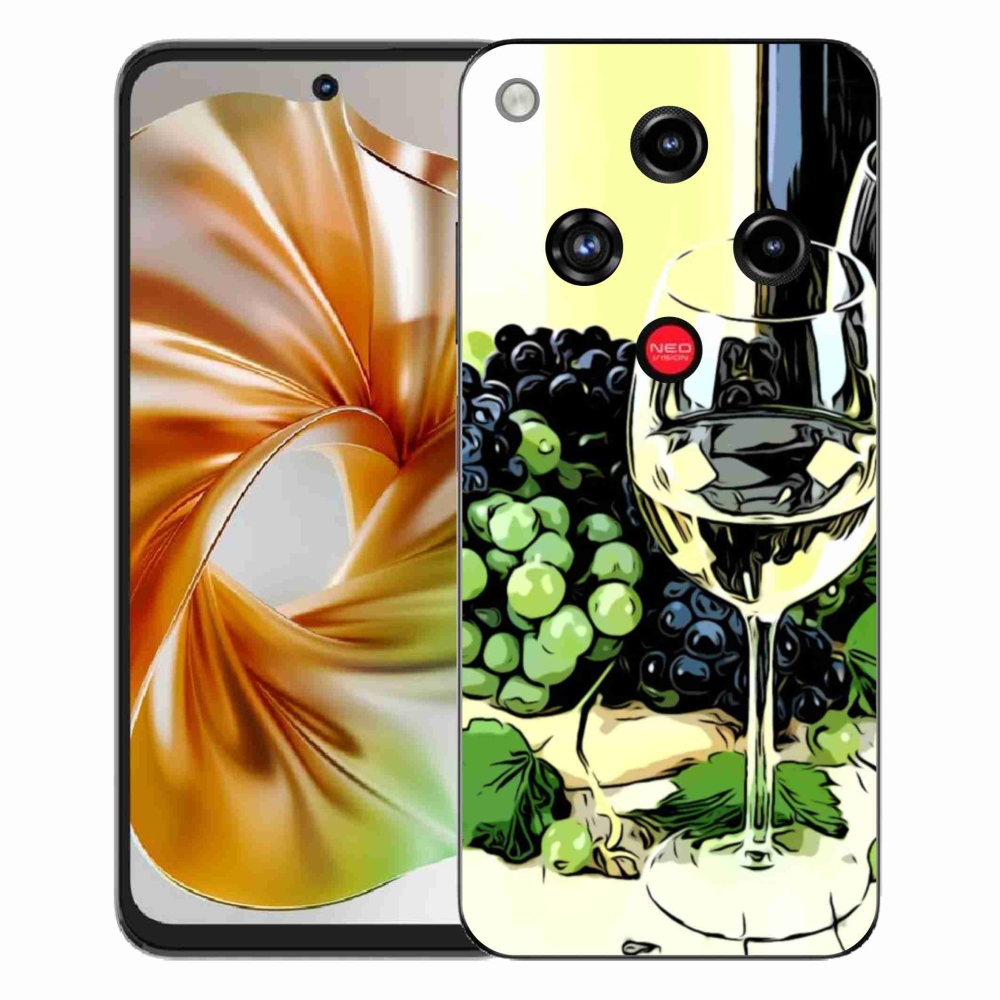 Gélový kryt mmCase na ZTE Nubia Focus 2 - pohár vína