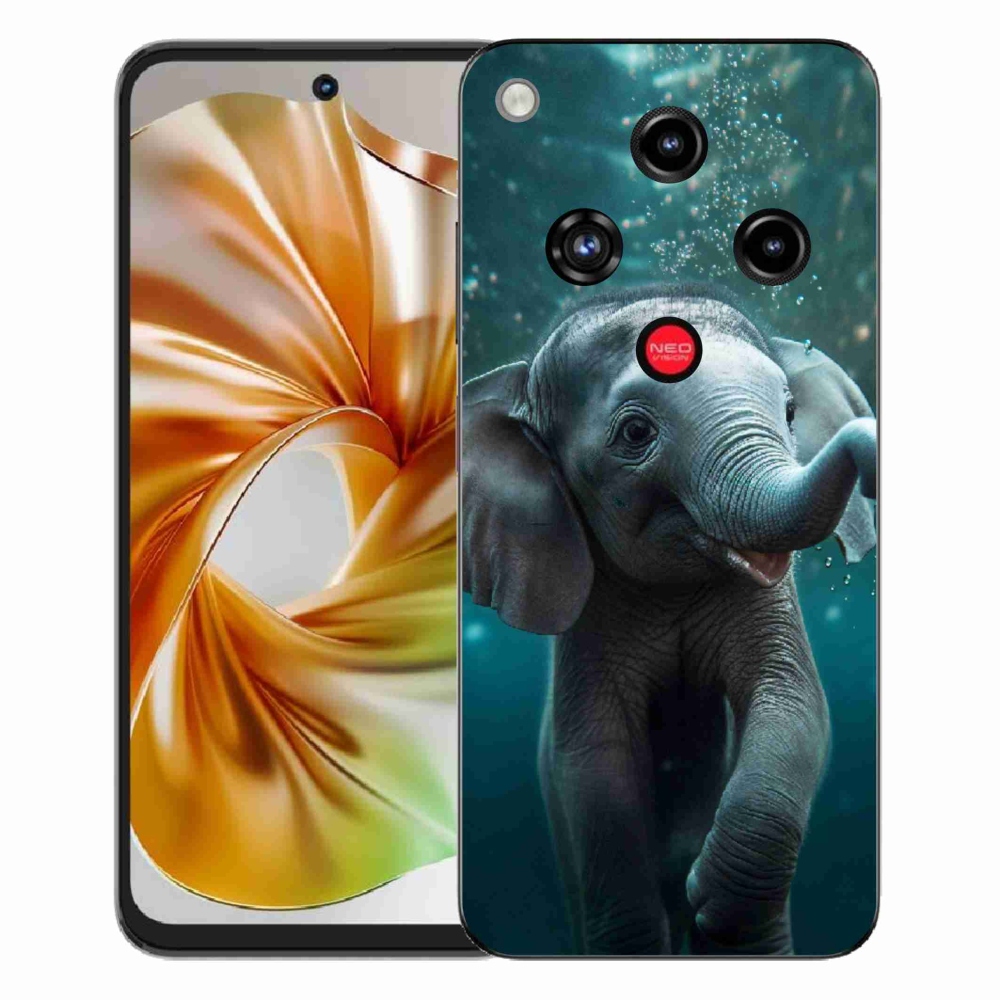 Gélový kryt mmCase na ZTE Nubia Focus 2 - sloník pod vodou