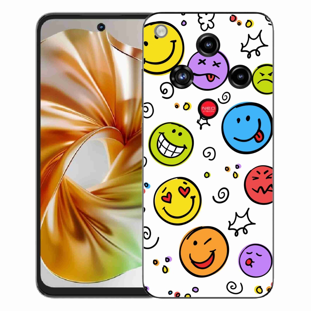 Gélový kryt mmCase na ZTE Nubia Focus 2 - smajlíci