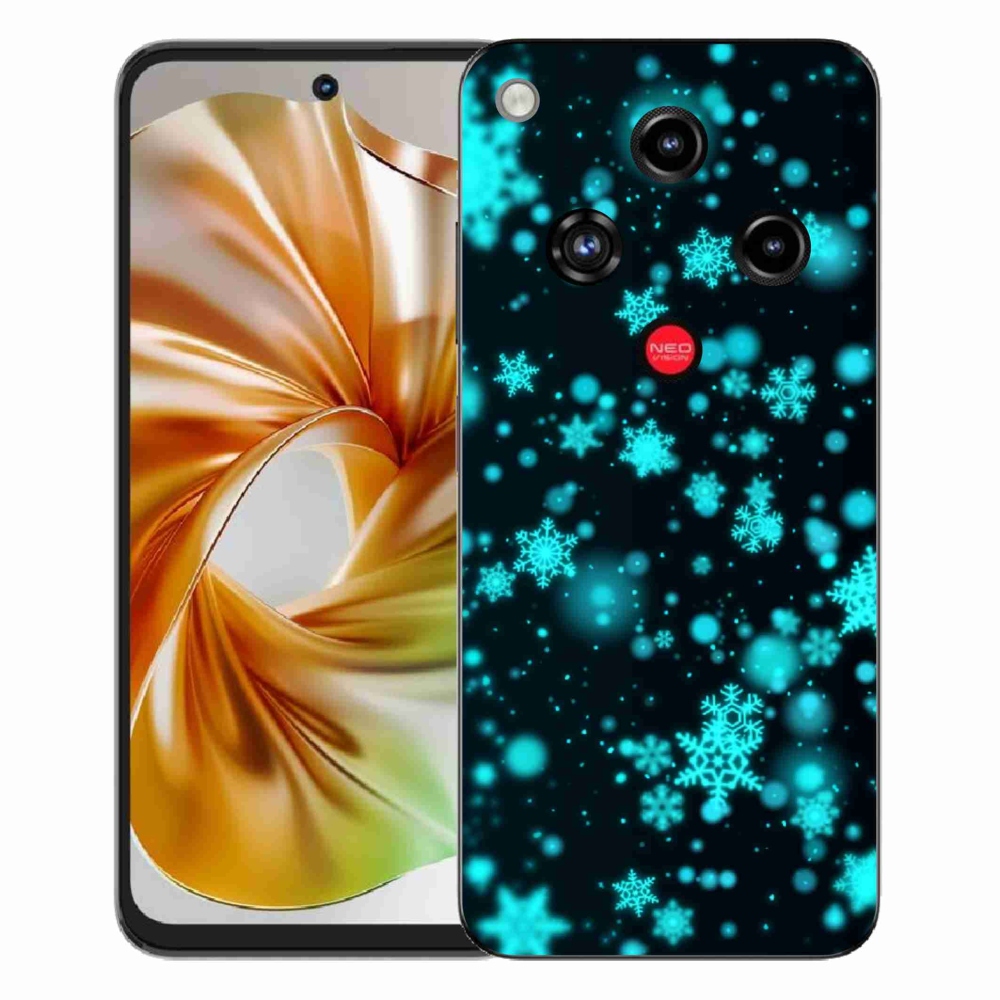 Gélový kryt mmCase na ZTE Nubia Focus 2 - snehové vločky 1