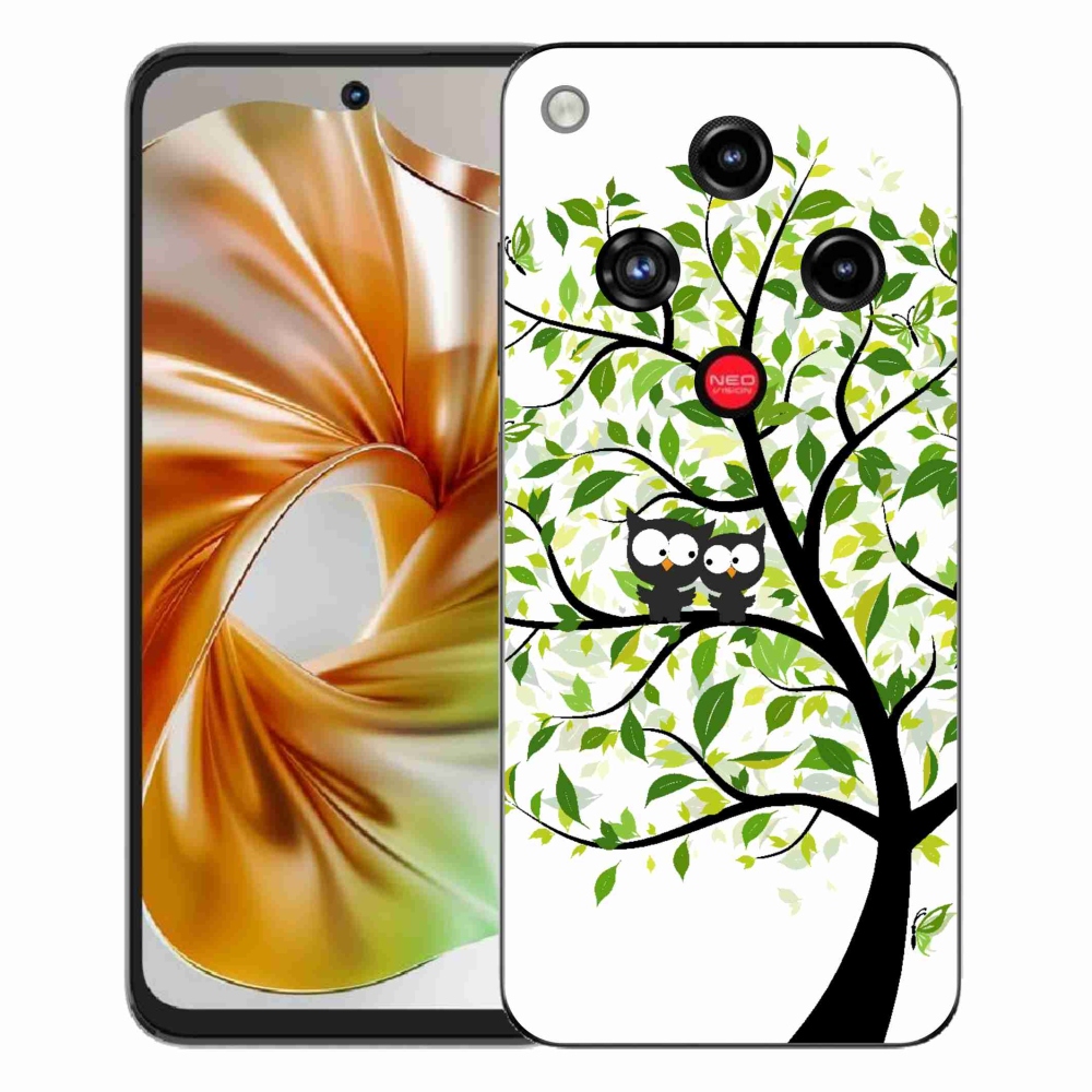 Gélový kryt mmCase na ZTE Nubia Focus 2 - malej sovy na strome