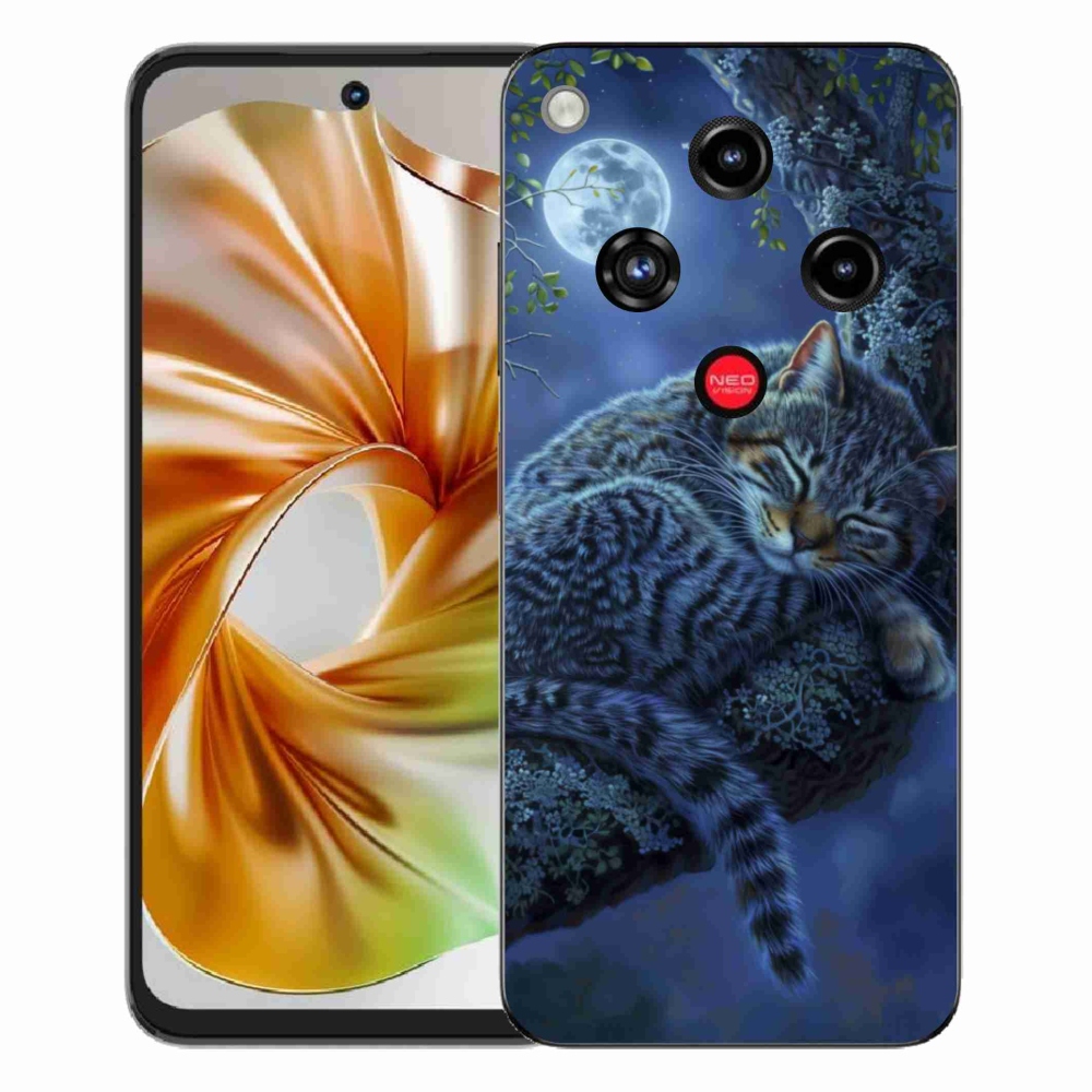 Gélový kryt mmCase na ZTE Nubia Focus 2 - spiaca mačka