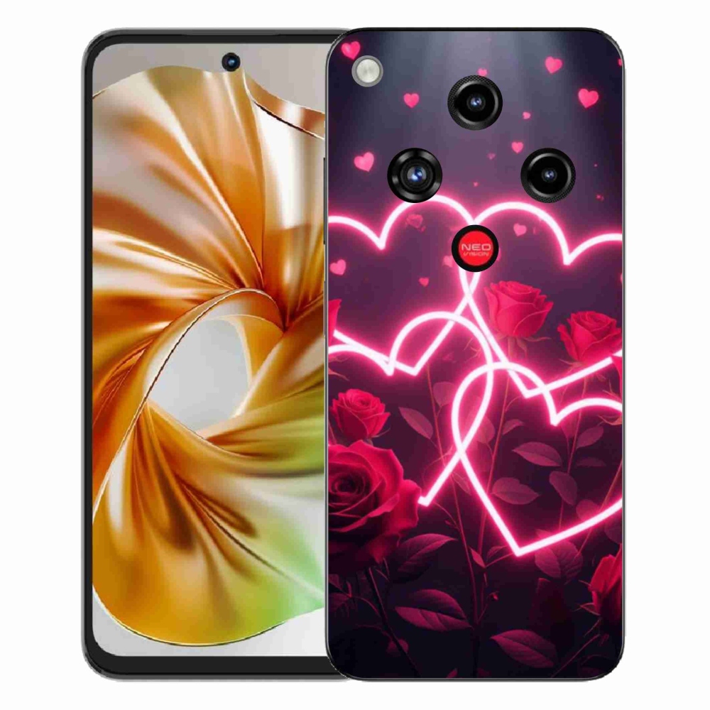 Gélový kryt mmCase na ZTE Nubia Focus 2 - srdce lásky