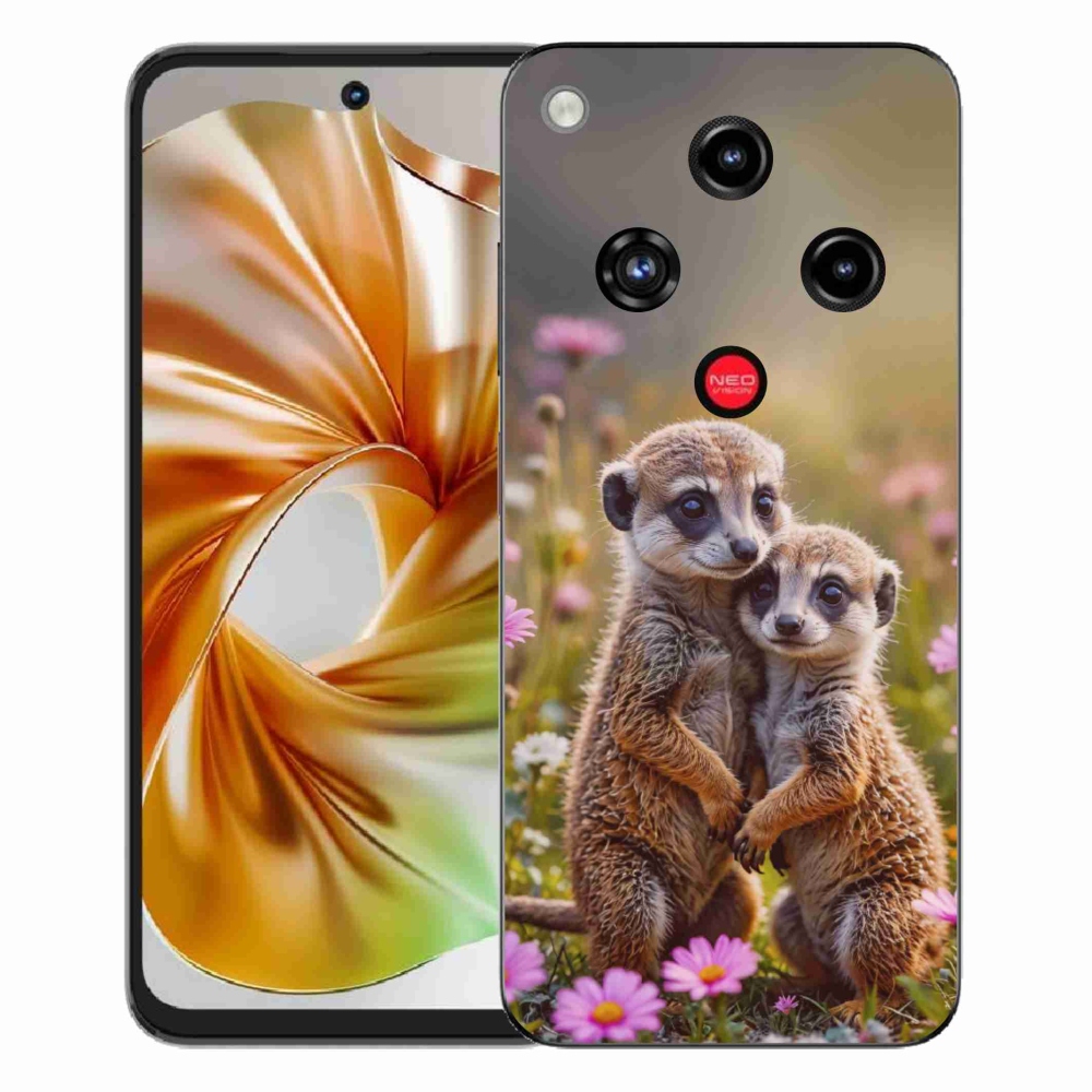 Gélový kryt mmCase na ZTE Nubia Focus 2 - surikatí duo