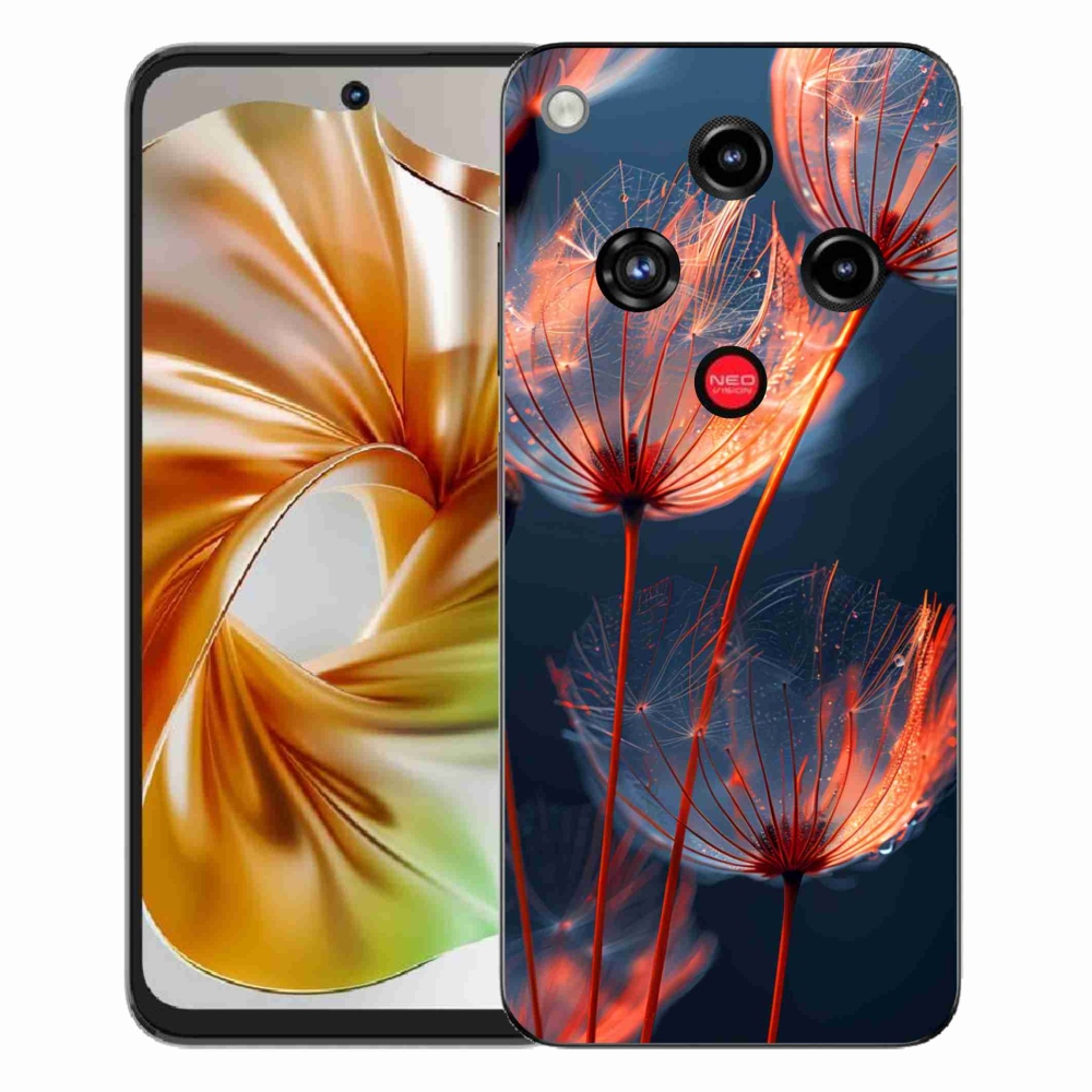 Gélový kryt mmCase na ZTE Nubia Focus 2 - svetielkujúce páperie
