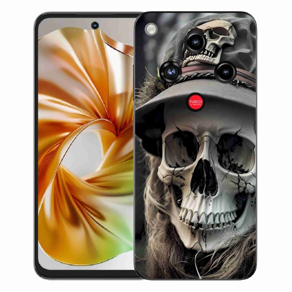 Gélový kryt mmCase na ZTE Nubia Focus 2 - temná lebka
