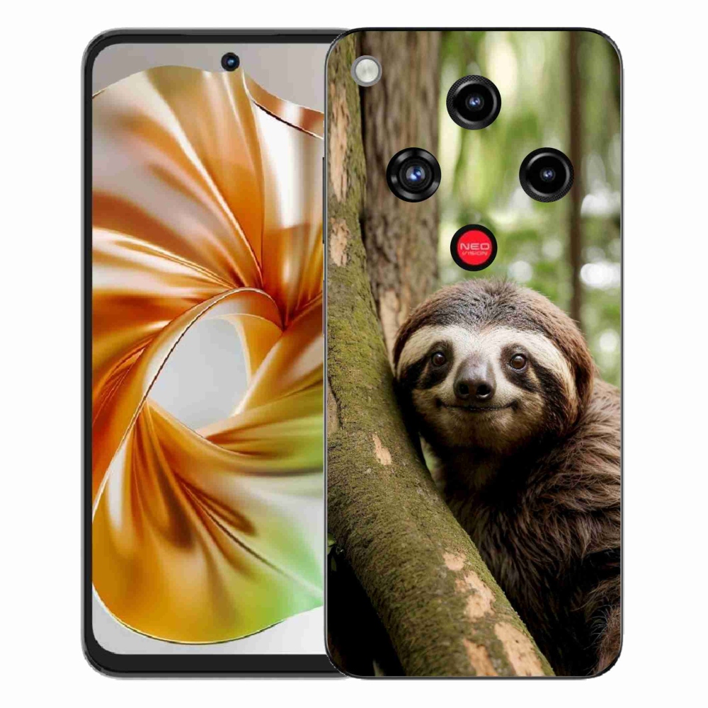 Gélový kryt mmCase na ZTE Nubia Focus 2 - usmievavý leňochod