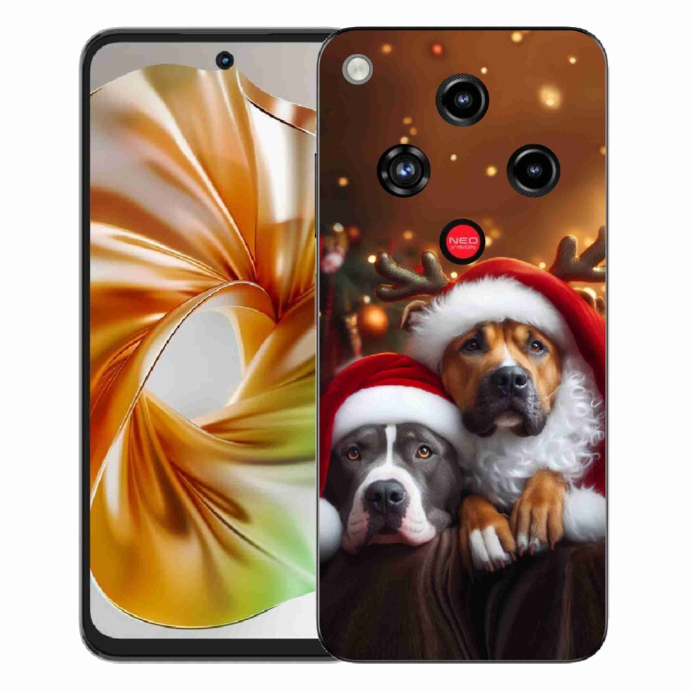 Gélový kryt mmCase na ZTE Nubia Focus 2 - vianočné psy