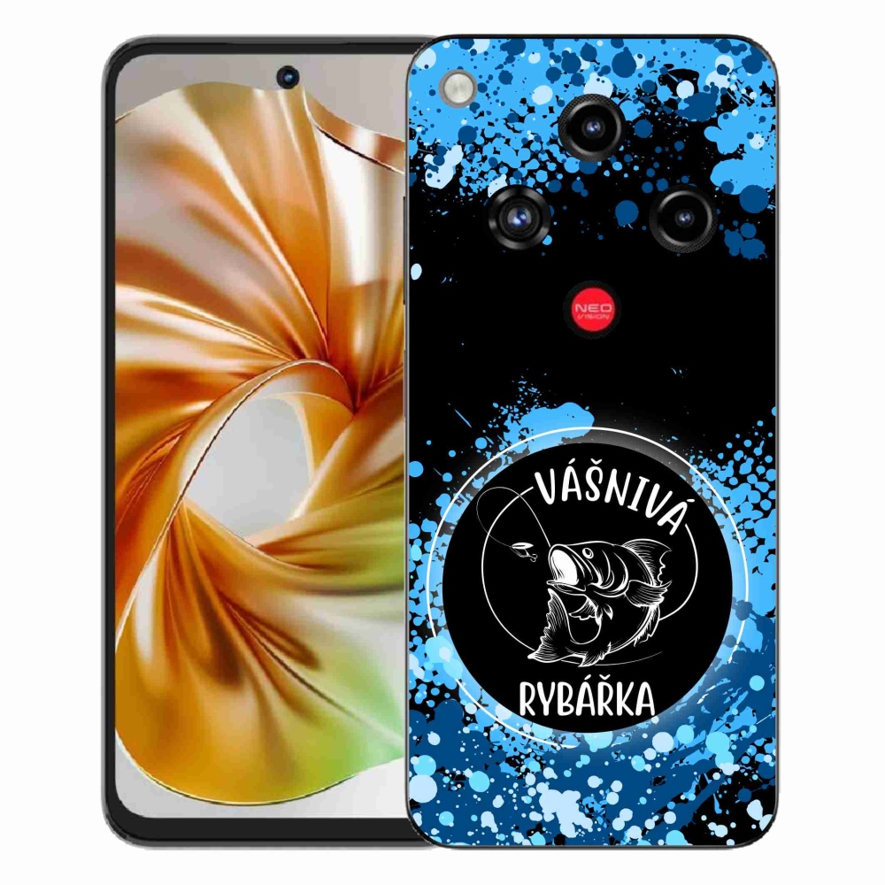 Gélový kryt mmCase na ZTE Nubia Focus 2 - vášnivá rybárka čierne pozadie