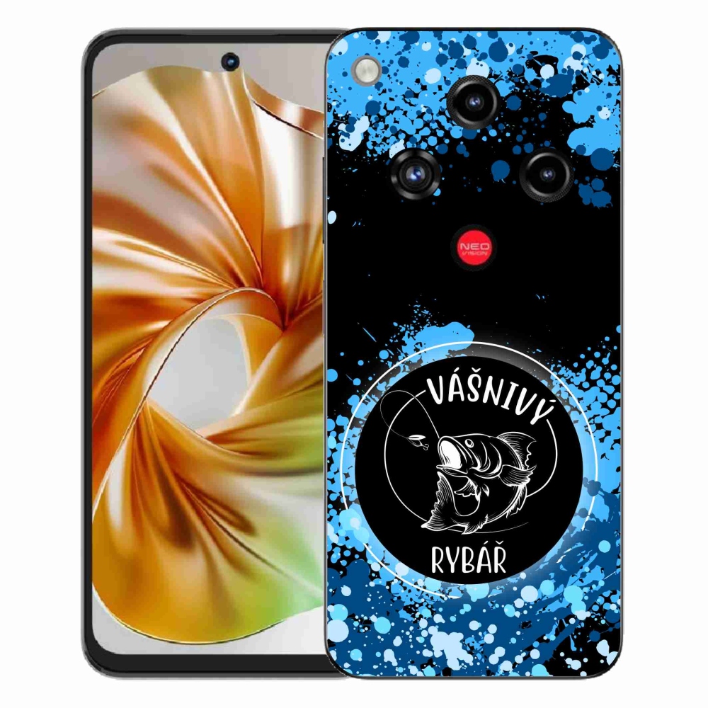 Gélový kryt mmCase na ZTE Nubia Focus 2 - vášnivý rybár čierne pozadie