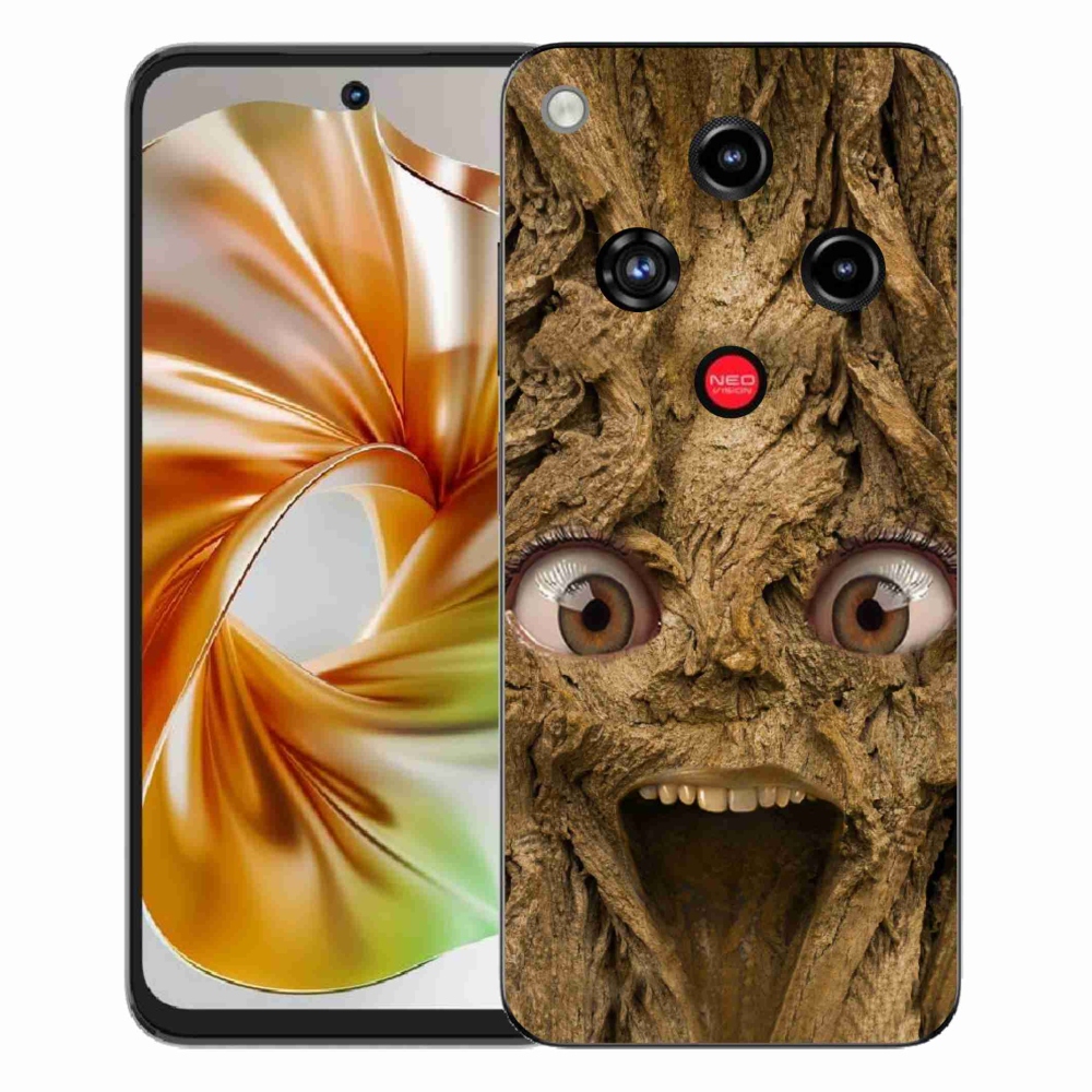 Gélový kryt mmCase na ZTE Nubia Focus 2 - veselý strom s očami