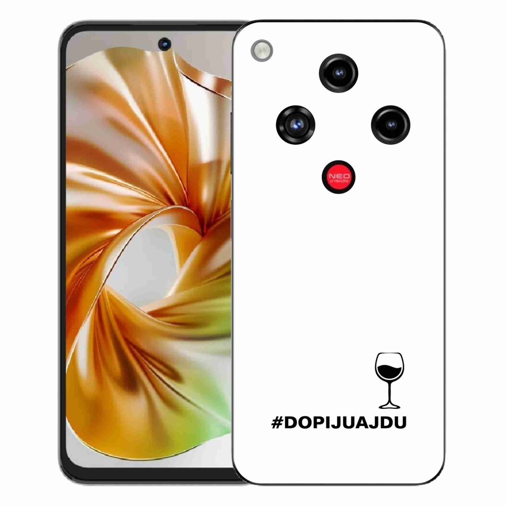 Gélový kryt mmCase na ZTE Nubia Focus 2 - vínny motív biele pozadie