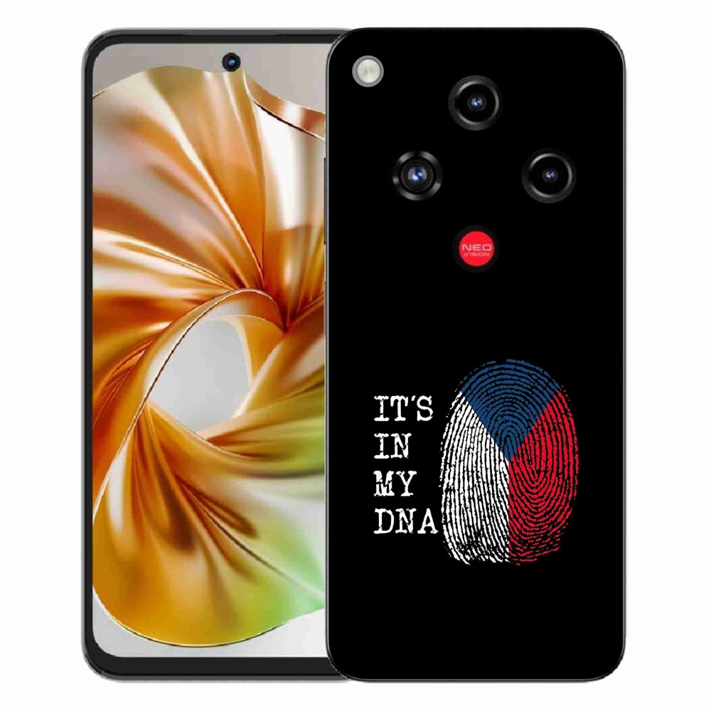 Gélový kryt mmCase na ZTE Nubia Focus 2 - vlajka odtlačok prsta čierne pozadie