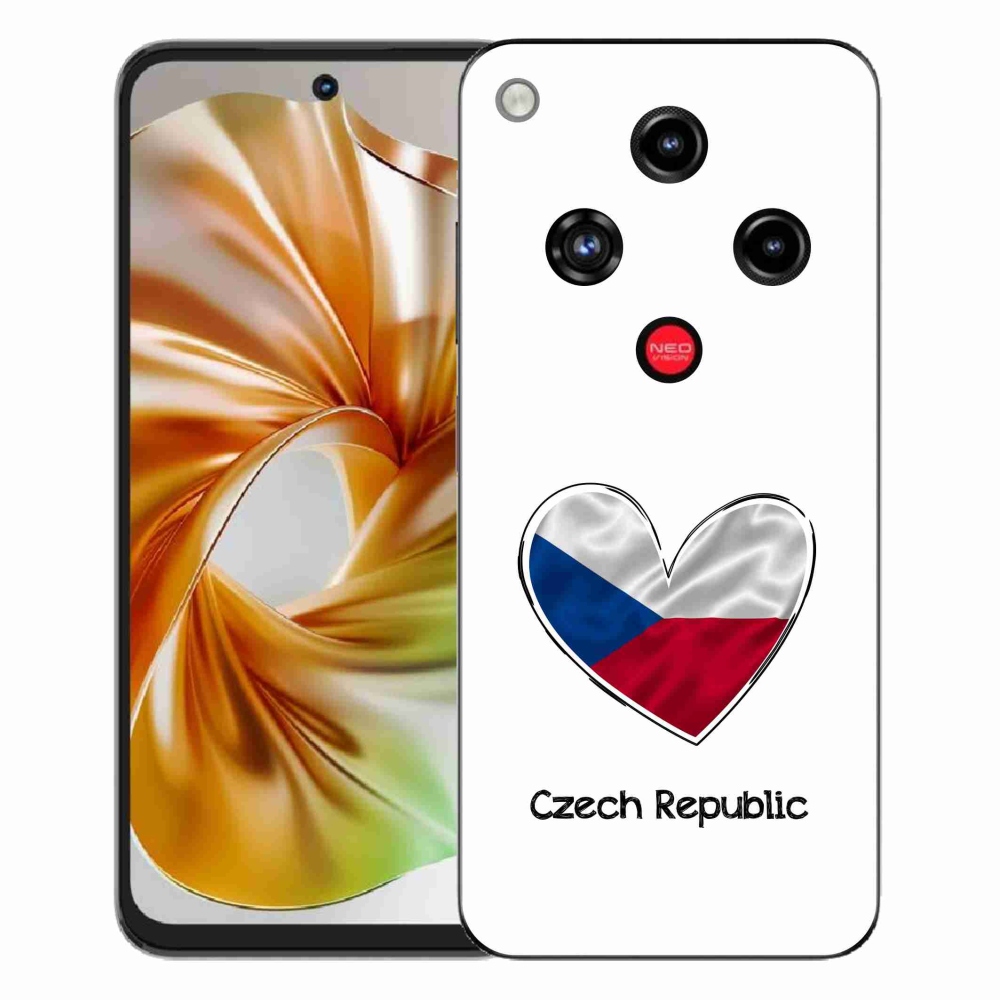 Gélový kryt mmCase na ZTE Nubia Focus 2 - vlajka srdca biele pozadie