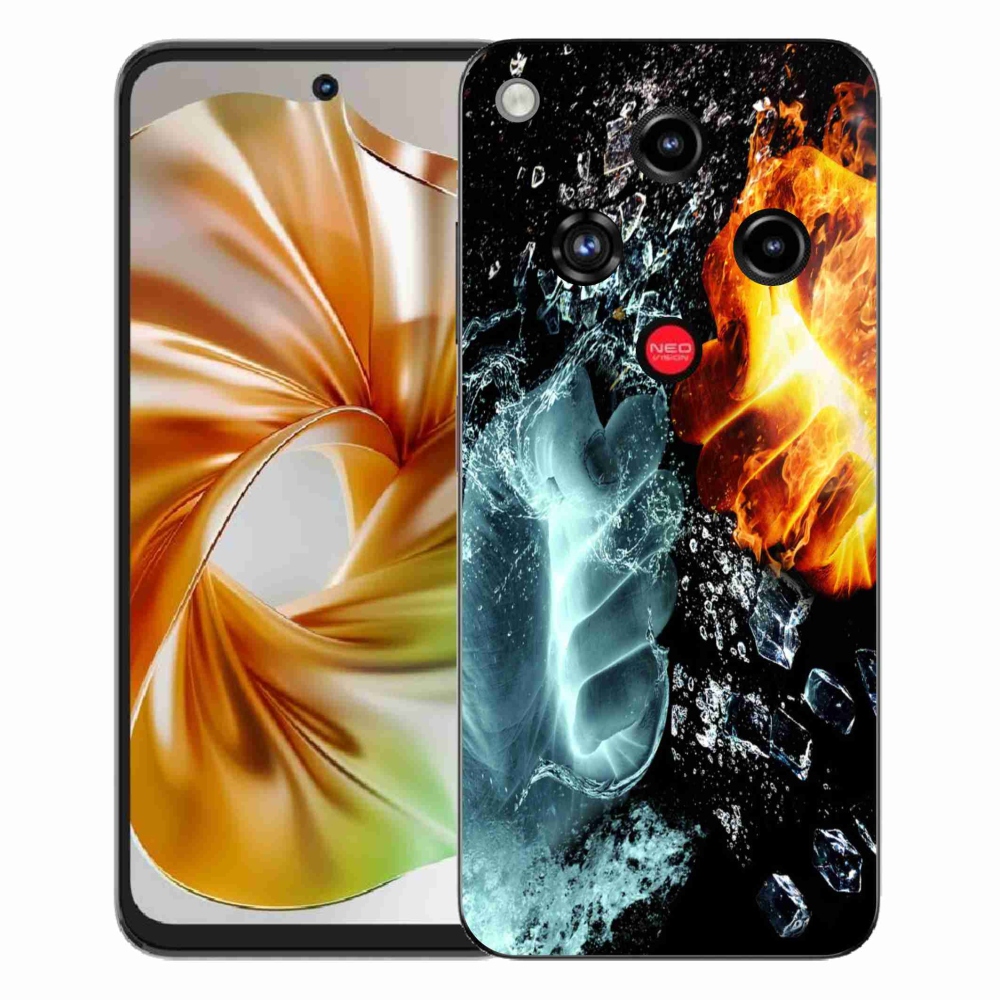 Gélový kryt mmCase na ZTE Nubia Focus 2 - voda a oheň