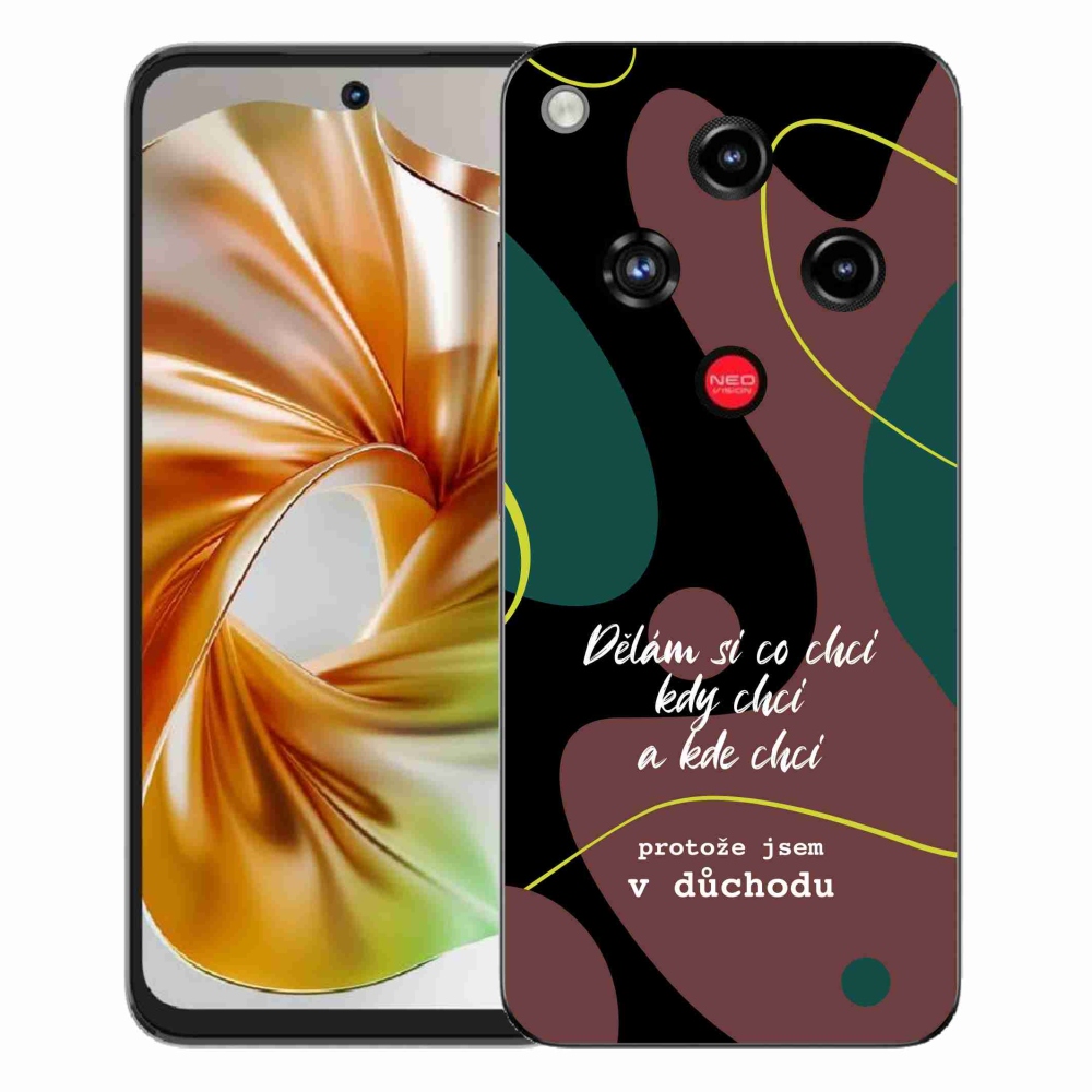 Gélový kryt mmCase na ZTE Nubia Focus 2 - vtipný text 10 čierne pozadie