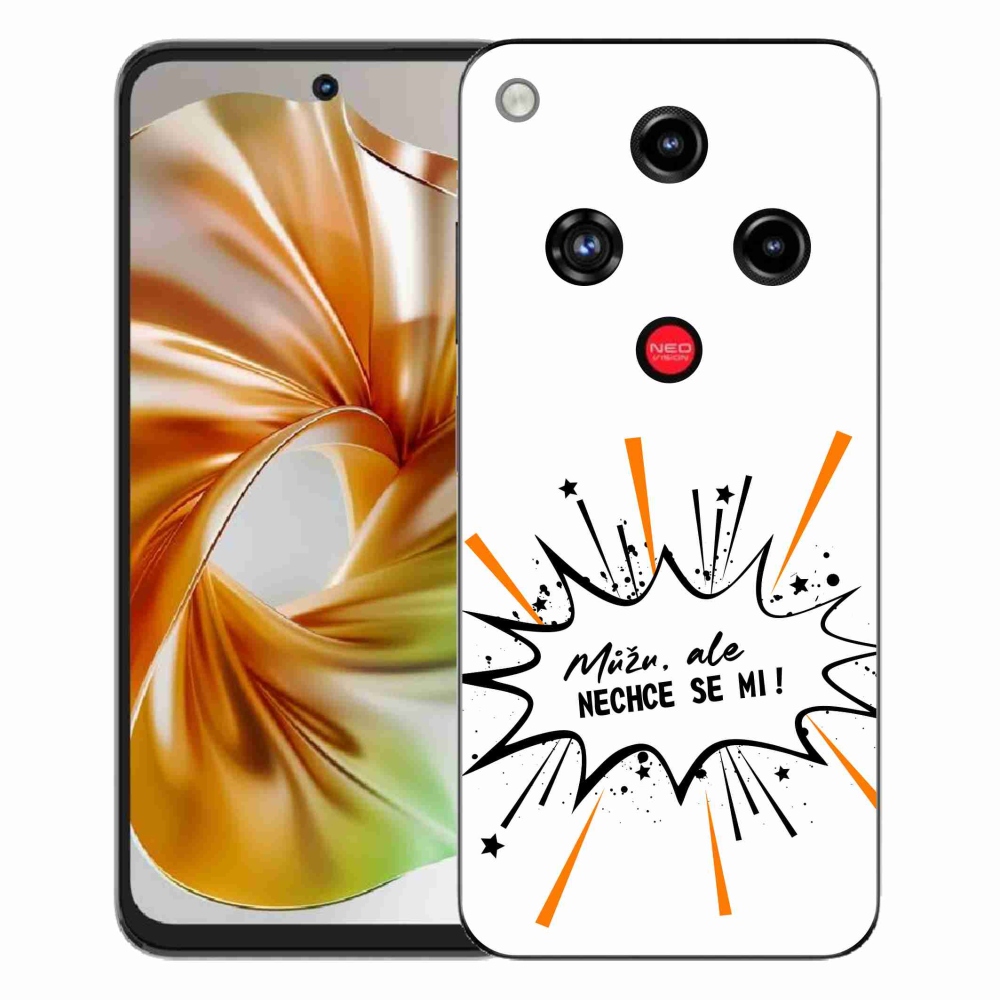 Gélový kryt mmCase na ZTE Nubia Focus 2 - vtipný text 11 biele pozadie