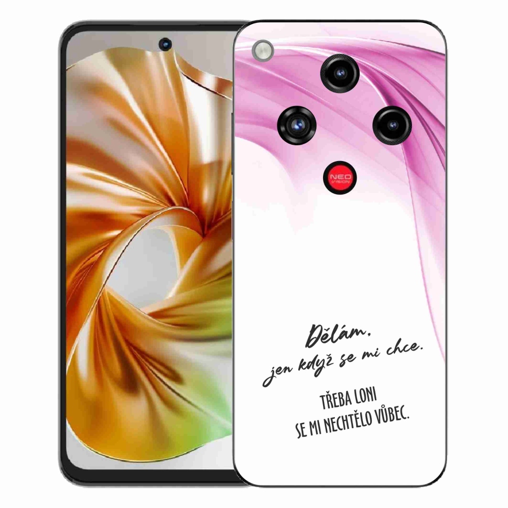 Gélový kryt mmCase na ZTE Nubia Focus 2 - vtipný text 12 biele pozadie