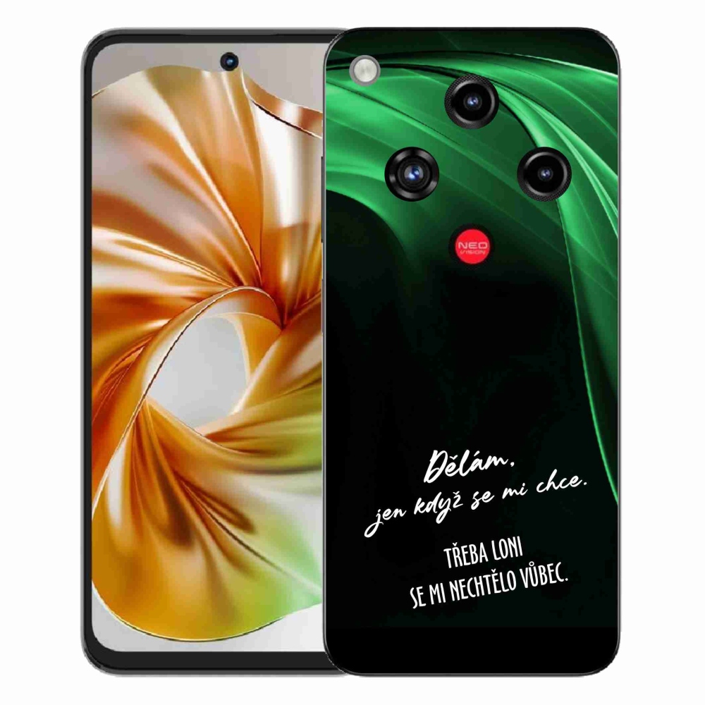 Gélový kryt mmCase na ZTE Nubia Focus 2 - vtipný text 12 čierne pozadie