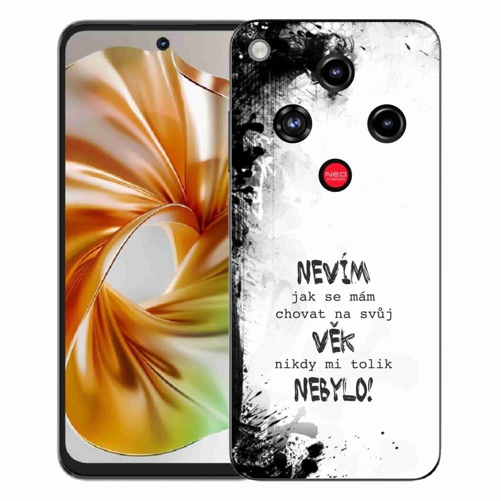 Gélový kryt mmCase na ZTE Nubia Focus 2 - vtipný text 14 biele pozadie
