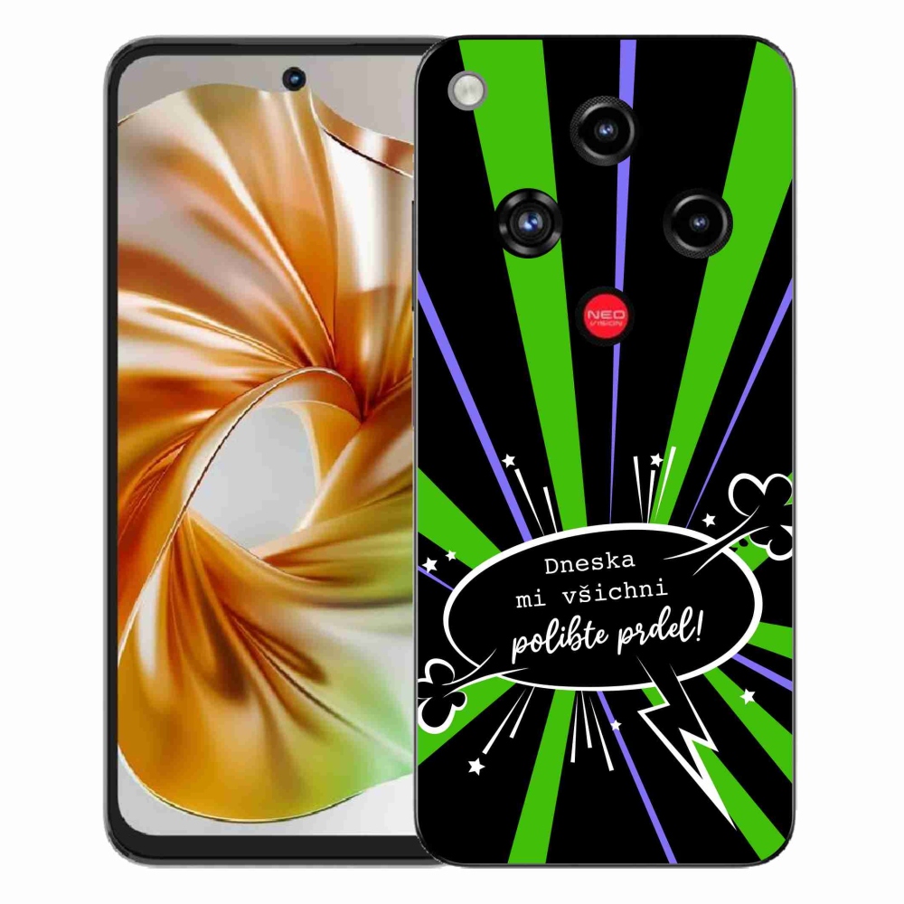 Gélový kryt mmCase na ZTE Nubia Focus 2 - vtipný text 15 čierne pozadie