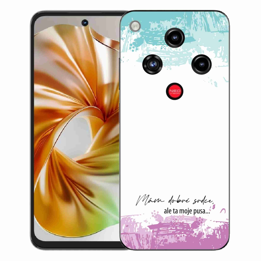 Gélový kryt mmCase na ZTE Nubia Focus 2 - vtipný text 3 biele pozadie