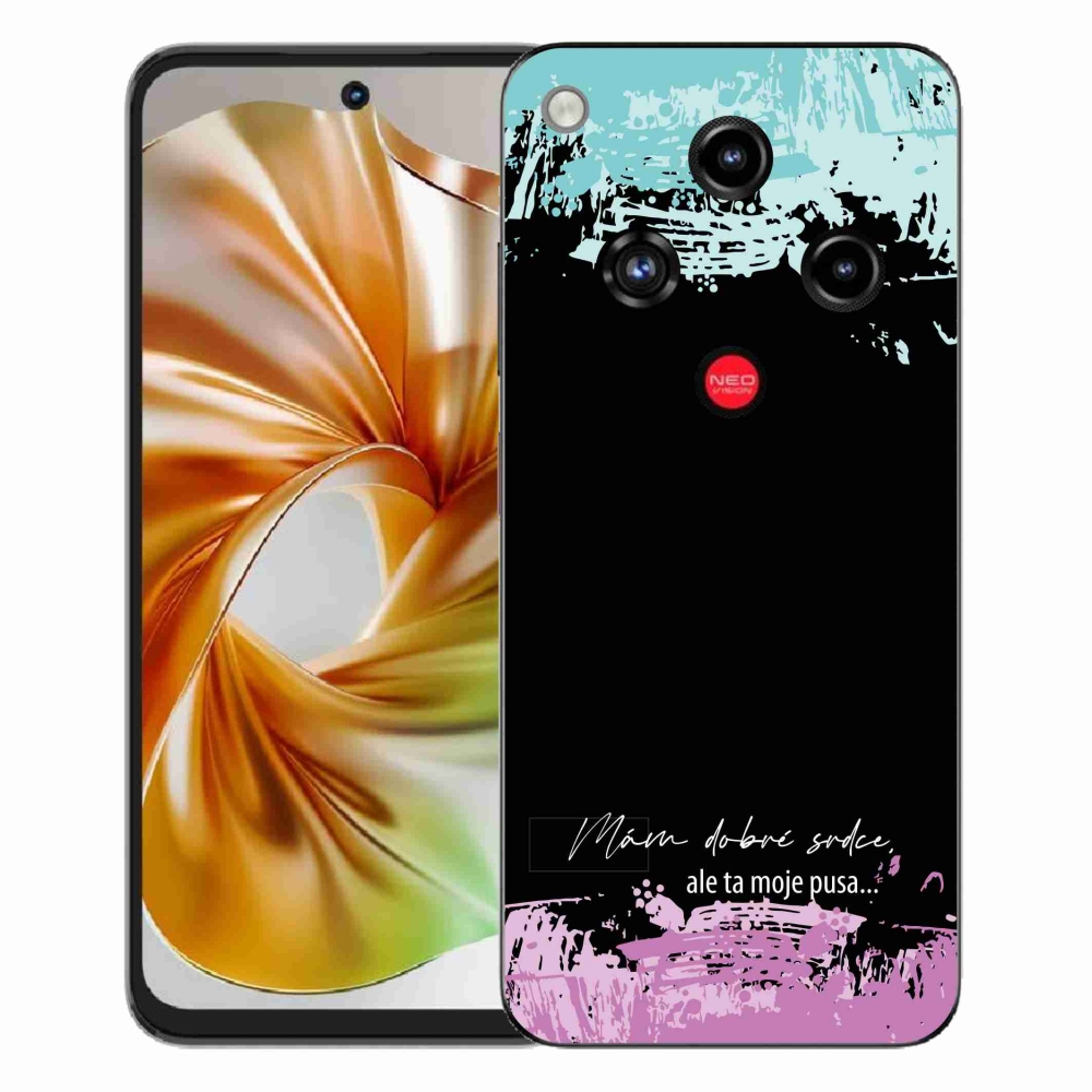 Gélový kryt mmCase na ZTE Nubia Focus 2 - vtipný text 3 čierne pozadie